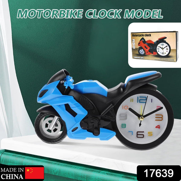 Retro Motorcycle Alarm Clock – Novelty Bike Engine Style Desk Clock the24kgal