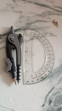 2-Piece Geometry Protractor Set with Lock and Transparent Protractor the24kgal