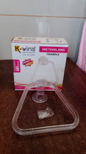Unbreakable ABS Square Towel Ring Wall Mounted Stand / Holder (1 Pc) the24kgal