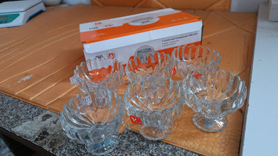 Glass Ice Cream Bowls Glass Dessert Cups for Sundae (6 pcs / 120ml) the24kgal