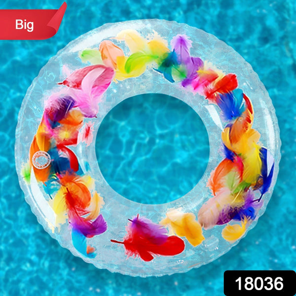 Swim Ring, For Adults, Conveniently Portable, Feathers, Swimming Ring, For Water Play, For Beaches, Swimming, Summer Vacation, Women's, Men's (1 Pc) the24kgal