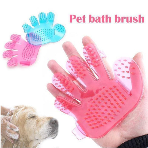 Rubber Pet Cleaning Massaging Grooming Glove Brush the24kgal
