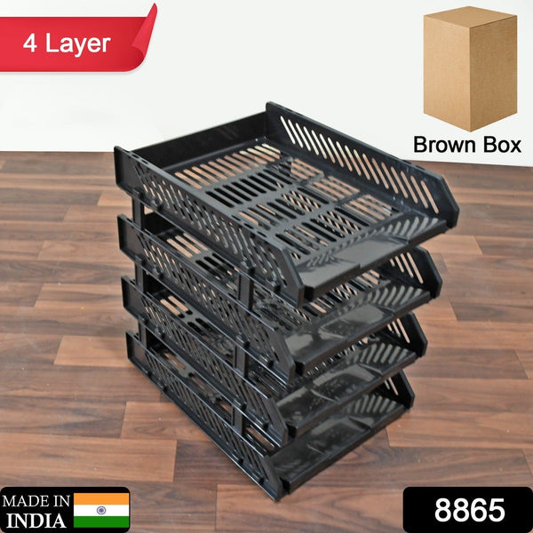 4-Layer Multifunctional File Rack with Drawers for Office Desk the24kgal