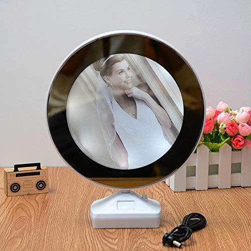 Plastic 2 in 1 Mirror Come Photo Frame with Led Light the24kgal