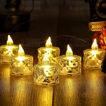 12 Pcs Flameless and Smokeless Decorative Acrylic Candles Transparent Led Tea Light Candle for Gifting, House, Diwali, Christmas, Festival, Events Decor Candles the24kgal