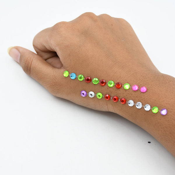 Self Adhesive Multi Size Shaped Shining Stones Crystals Stickers For Art & Craft, Mobile Phone Decoration, Jewelery Making, School Projects, Creative Work the24kgal