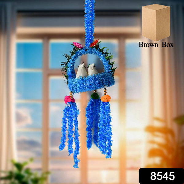 Home Decoration Bird Nest Decor Lovely Beautiful Artificial Birds Jute Nest Hanging for Balcony and Garden Decoration |Home Decor Wall Hanging Decorative Showpiece (1 Pc / Mix Color) the24kgal
