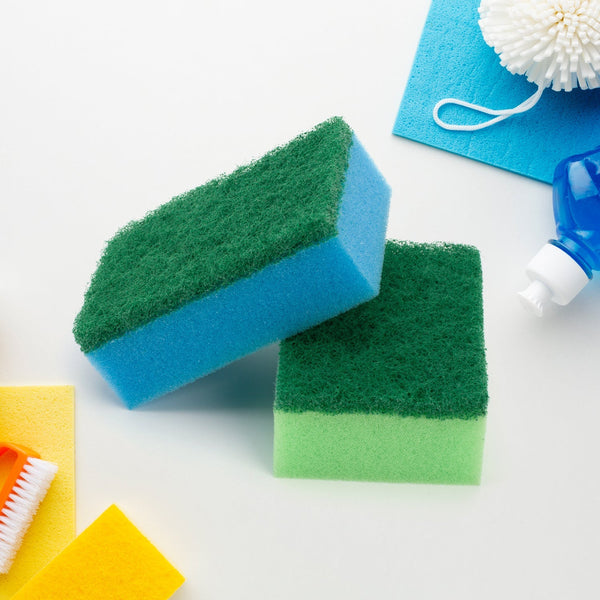 2-in-1 Multi-Purpose Scrub Sponge – Wear Resistant Dish & Furniture Cleaner (1 Pc) the24kgal