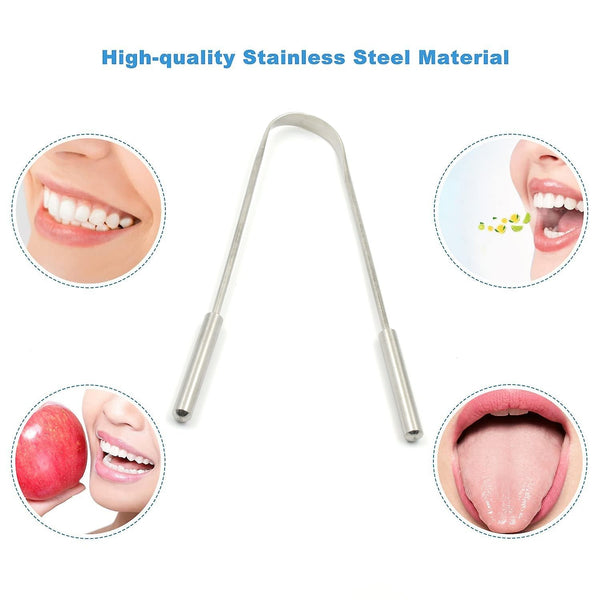 Tongue Cleaner For Kids & Adults | Tongue Scraper For Bad Breath, Maintain Oral Hygiene for Daily Use | for Fresh Breath & Bacteria Removal | Improved Taste (Steel, Copper, Tongue Cleaner / 1 Pc) the24kgal