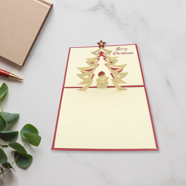 Unique 3D -Up Wishing Card (Christmas): 1 Pc the24kgal