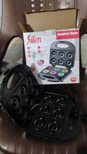 Donut Maker Machine 750W Electric Donut Maker 6pcs Circle Shaped cavity (1 Pc / With 2 PIN Plug Converter 1 Pc ) the24kgal
