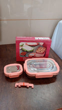 Premium Stainless Steel Leak Proof Air Tight Lunch Boxes (900ML+200ML Approx / 2 Pc Set) the24kgal