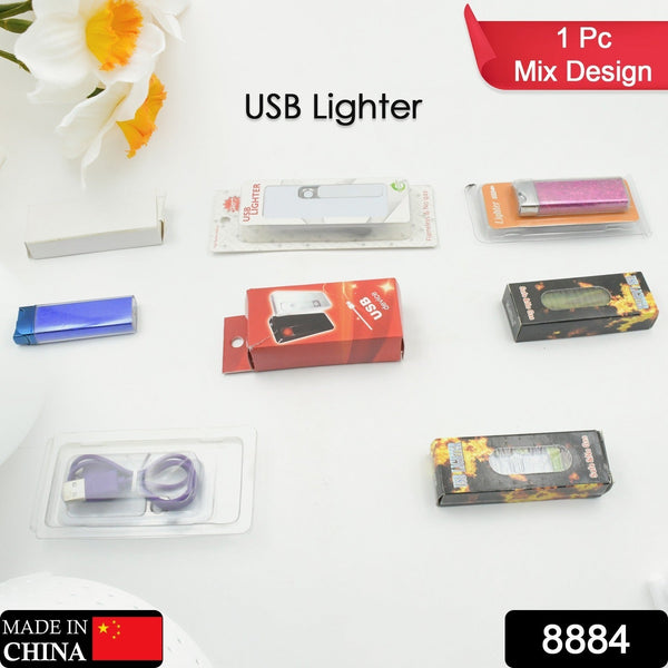 Stylish Electric USB Lighter for Men & Women (Rechargeable, Windproof) the24kgal