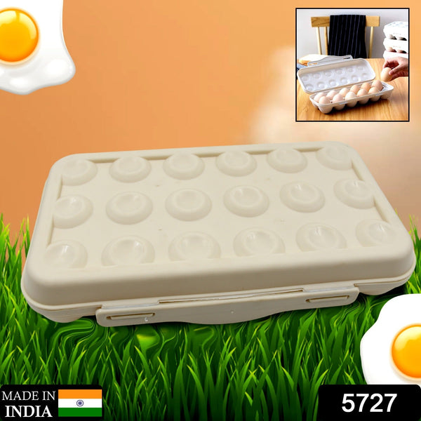 18 Grid Egg Holder Storage, Shock-Proof Egg Container with Buckle, Egg Carrier, Egg Tray, Egg Shelter, Effective Full Seal, Egg House use for Fridge, Camping, Kitchen the24kgal