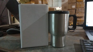 Stainless Steel Vacuum Glass Insulated Glass Coffee Cups (With Lid & Handle / 1 pc) the24kgal