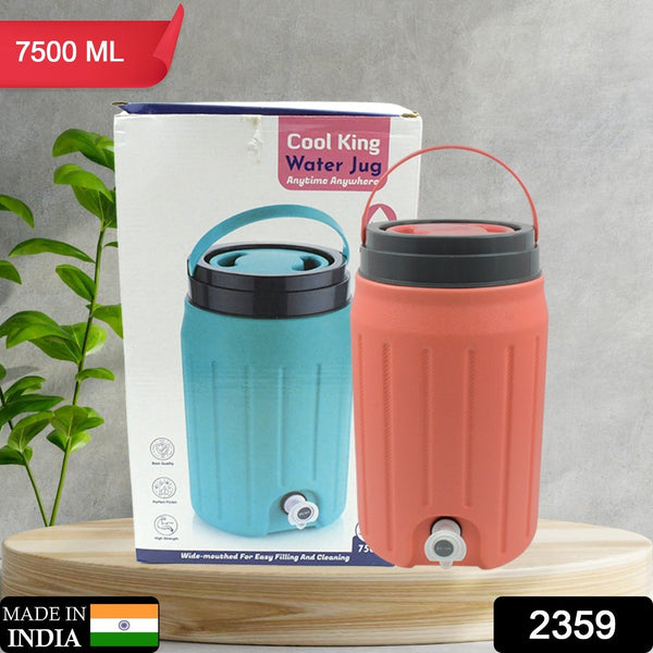 Insulated Water Jug with Tap (7500ml): Leakproof, Travel Cooler the24kgal