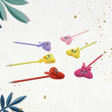 Cute Cartoon Shape & Heart Design Facy Writting Pen Attached Rattle | Ball Pen Smooth Writing For Wedding , Events & Multiuse Pen  Best Pen l Use for Kids (12 Pcs Set Mix Design & Color) the24kgal