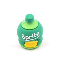 2-in-1 3D Cold Drink Bottle Shape Rubber Pencil Sharpener and Eraser Set, Stationery for Kids School Boys Girls, Birthday Return Gifts (24 Pcs Set ) the24kgal