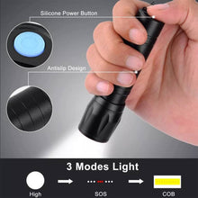 LED USB Rechargeable Mini Flashlight – Ultra-Bright Zoom & COB Side Lantern, Tactical Emergency Light the24kgal
