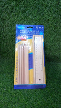 Colorful Wooden Pencil Set with Pencil box, Ruler, Sharpener For for Kids, Artist, Architect (12 Pcs Set) the24kgal