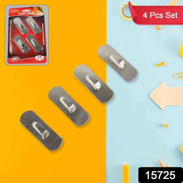 Self- Adhesive Hooks, Heavy Duty Wall Hooks Hangers Stainless Steel Waterproof Sticky Hooks for Hanging Robe Coat Towel Kitchen Bathroom and. the24kgal