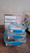 Multipurpose Plastic Containers / Lunch Boxes (3 Pcs Set / 1500, 750, 350 ML Approx) the24kgal