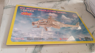3D Wooden Helicopter Puzzle DIY Model Kit (1 Set) the24kgal