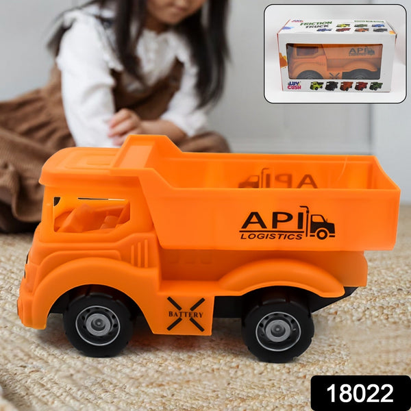 Friction Powered Dumper Toy Truck For Kids | With Opening Container Feature | Strong & Durable Plastic Material | Indoor & Outdoor Play Birthday Gift for Baby Boys & Girls (1 Pc) the24kgal