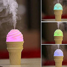 Ice Cream Design LED Humidifier for Freshening Air & Fragrance (Multicoloured) the24kgal