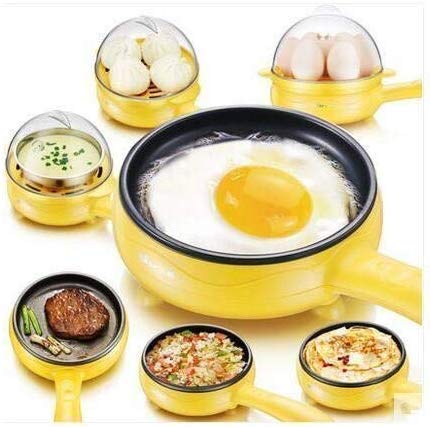 Multi functional Electric 2 in 1 Egg Frying Pan with Egg Boiler Machine Measuring Cup with Handle the24kgal