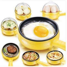 Multi functional Electric 2 in 1 Egg Frying Pan with Egg Boiler Machine Measuring Cup with Handle the24kgal
