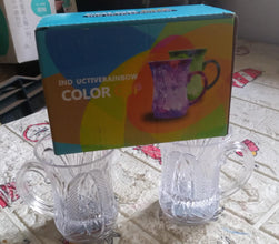 LED Light-Up Party Cups - Flashing Water-Activated Drinking Glasses with Handle (2-Piece) the24kgal