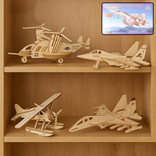 3D Wooden Aircraft Puzzle DIY Assembly Kit (Mix Design – 1 Set) the24kgal