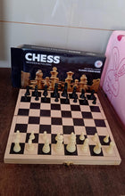 Folding Wooden Chess Board Set (30 × 30 Cm / 1 Set) the24kgal