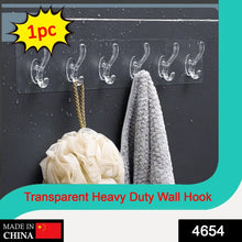 Adhesive Golden &  Transparent Heavy Duty Wall Hook the24kgal