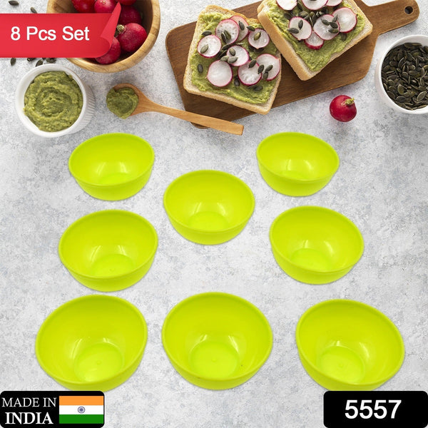 Multipurpose Small Round Plastic Bowl / Katori, Microwave Safe Reusable Lightweight Bowl, Dishwasher Safe Chutney Bowl (8 Pcs Set) the24kgal