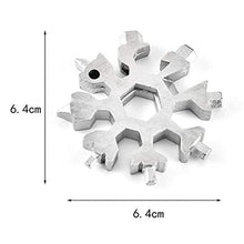 Durable & Portable 18 in 1 Snowflake Multi-Tool, Snowflake Bottle Opener Flat Phillips Screwdriver Kit Wrench the24kgal