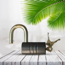Heavy-Duty Iron Padlock – 82mm Black Spray Lock with Brass Core & 5 Keys, Waterproof & Anti-Theft the24kgal