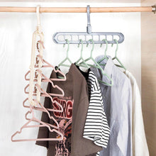 9 Hole Plastic Hanger Hanging hook Indoor Wardrobe Clothes Organization Storage Balcony Windowsill Suit Racks the24kgal