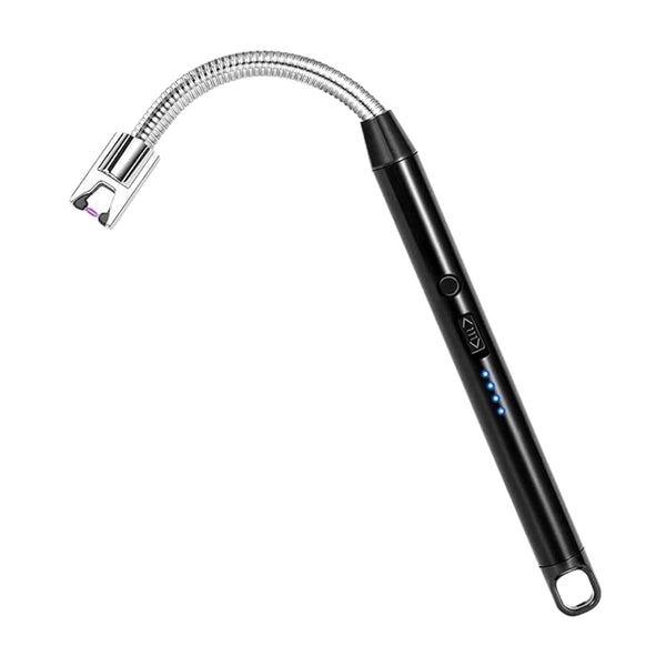 Long Flexible USB Rechargeable Electric Arc Lighter – Windproof, Flameless Plasma the24kgal