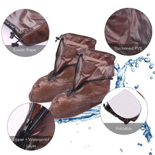 Plastic Shoes Cover Reusable Anti-Slip Boots Zippered Overshoes Covers Transparent Waterproof Snow Rain Boots for Kids / Adult Shoes, for Rainy Season (1 Pair / Small Size) the24kgal