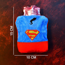 Superman Print Small Hot Water Bag with Cover for Pain Relief the24kgal