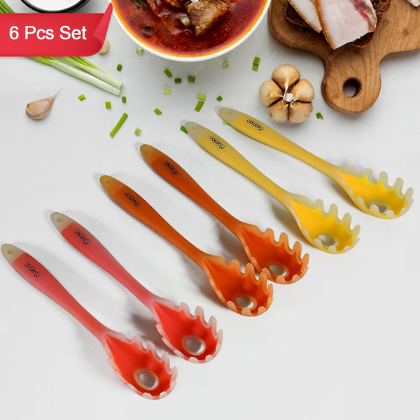Silicone Kitchen Utensil Set - 6-Piece Heat-Resistant Non-Stick Cooking Spoons the24kgal