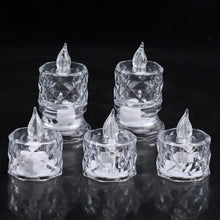 12 Pcs Flameless and Smokeless Decorative Acrylic Candles Transparent Led Tea Light Candle for Gifting, House, Diwali, Christmas, Festival, Events Decor Candles the24kgal