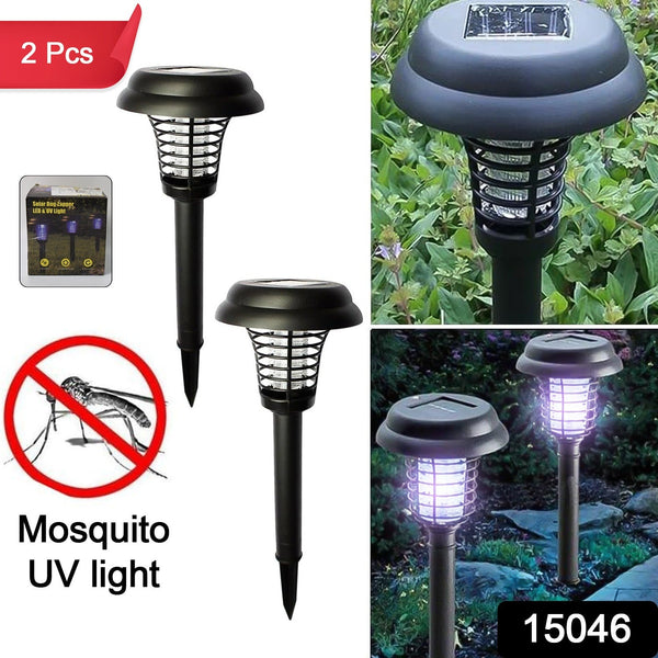Garden Lighting UV LED Solar Powered LED Mosquito Trap / Bug Zapper  (2 Pc) the24kgal
