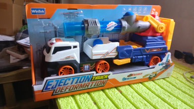 Large Truck Toys Include 2 Racing Cars+4 Ball, with Light & Sounds (Battery Not Included) the24kgal