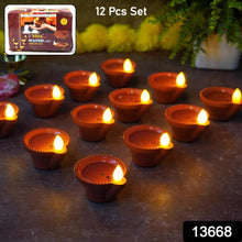 Water Sensor Diyas for Diwali Decoration (12 Pcs Set) the24kgal