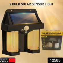Outdoor Solar Wall Lamp Outdoor Waterproof High Quality Lamp Induction Garden Lamp Garden Villa Night Lamp Double Lamp Light (1 Pc) the24kgal