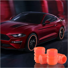 Tyre Valve Caps Luminous Glow Car Tire Air Stem Valve Cap Covers vaal cap ( 4 Pcs Mix Colour) the24kgal