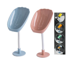 Soap Dish Wall Mounted Soap Dish No-Drilling Soap Holder Self Draining Waterfall Soap Tray Bar Soap Holder for Shower / Bathroom Soap Holder for Shower Adjustable Removable Soap Holder the24kgal